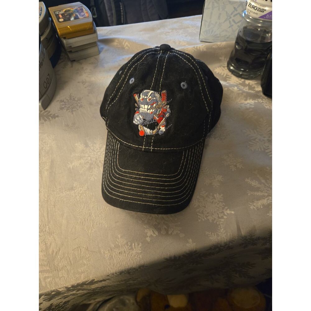 Vintage Headliner Golem Monster Embroidered Baseball Cap Black Cotton